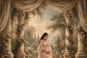 Painterly Landscape Digital Backdrop, a Background Graphic by Walllow Creatives (Thumbnail 3 of 7)