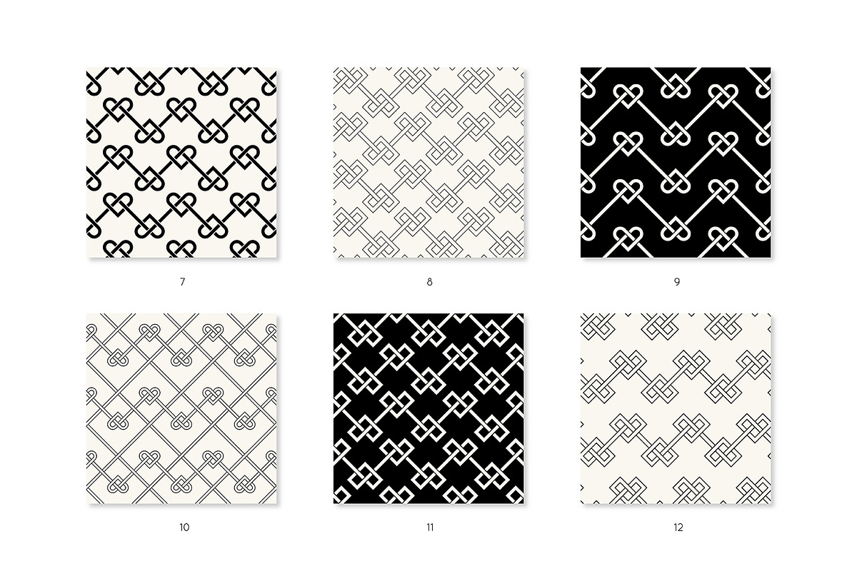 Hearts Seamless Patterns, a Pattern Graphic by Curly_Pat (Photo 3 of 8)