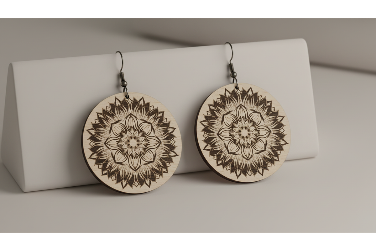 Flower Art Earring Designs, a Graphic by musafir_fashion (Photo 3 of 11)