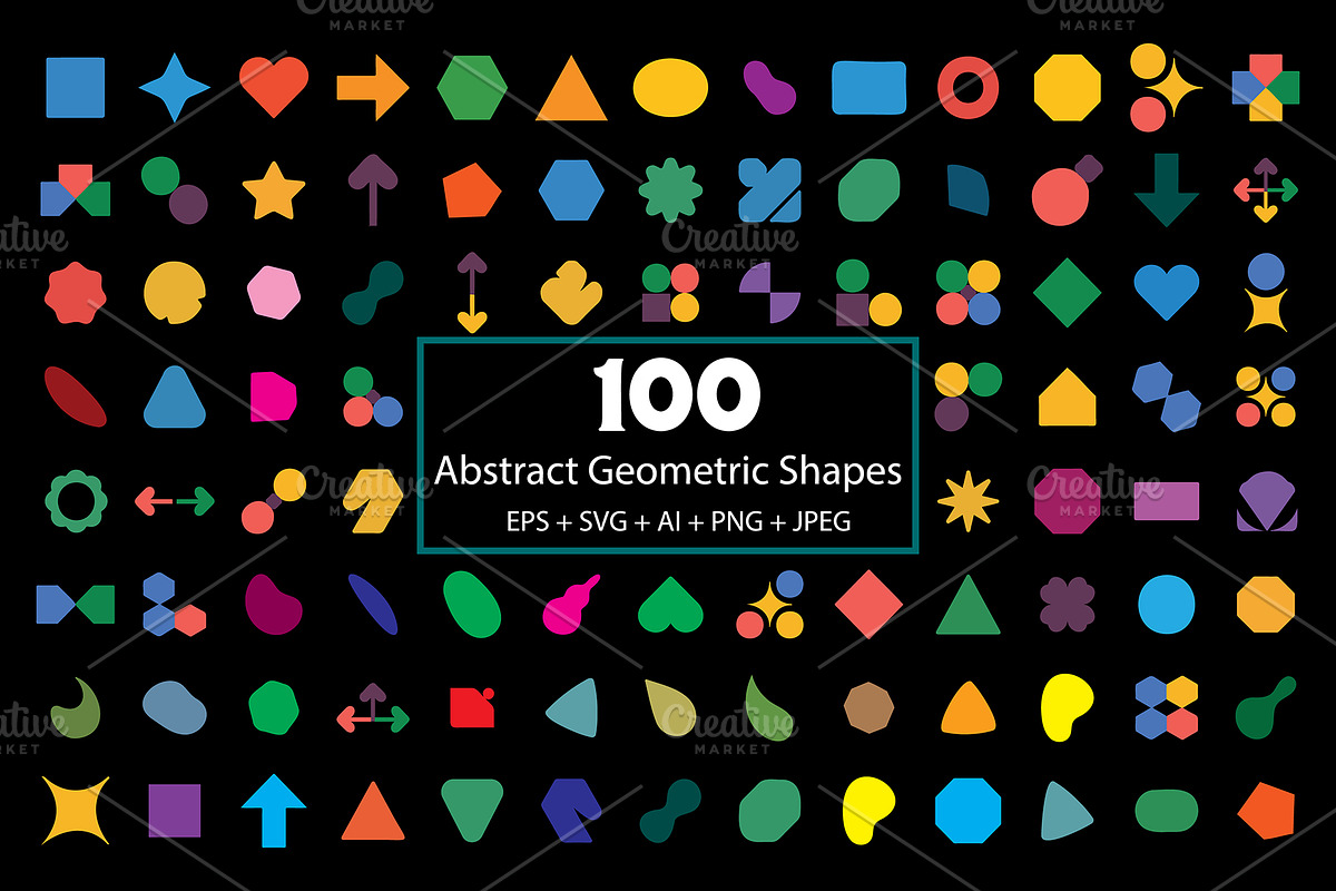 100 Abstract Geometric Shapes, an Object Graphic by ForhadGFX (Photo 2 of 3)
