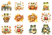 Autumn Frog Sublimation Clipart, an Illustration by CitraGraphics (Thumbnail 2 of 6)