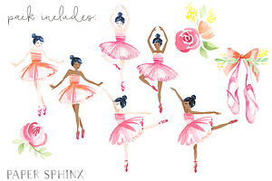 Sweet Ballerinas Watercolor Pack