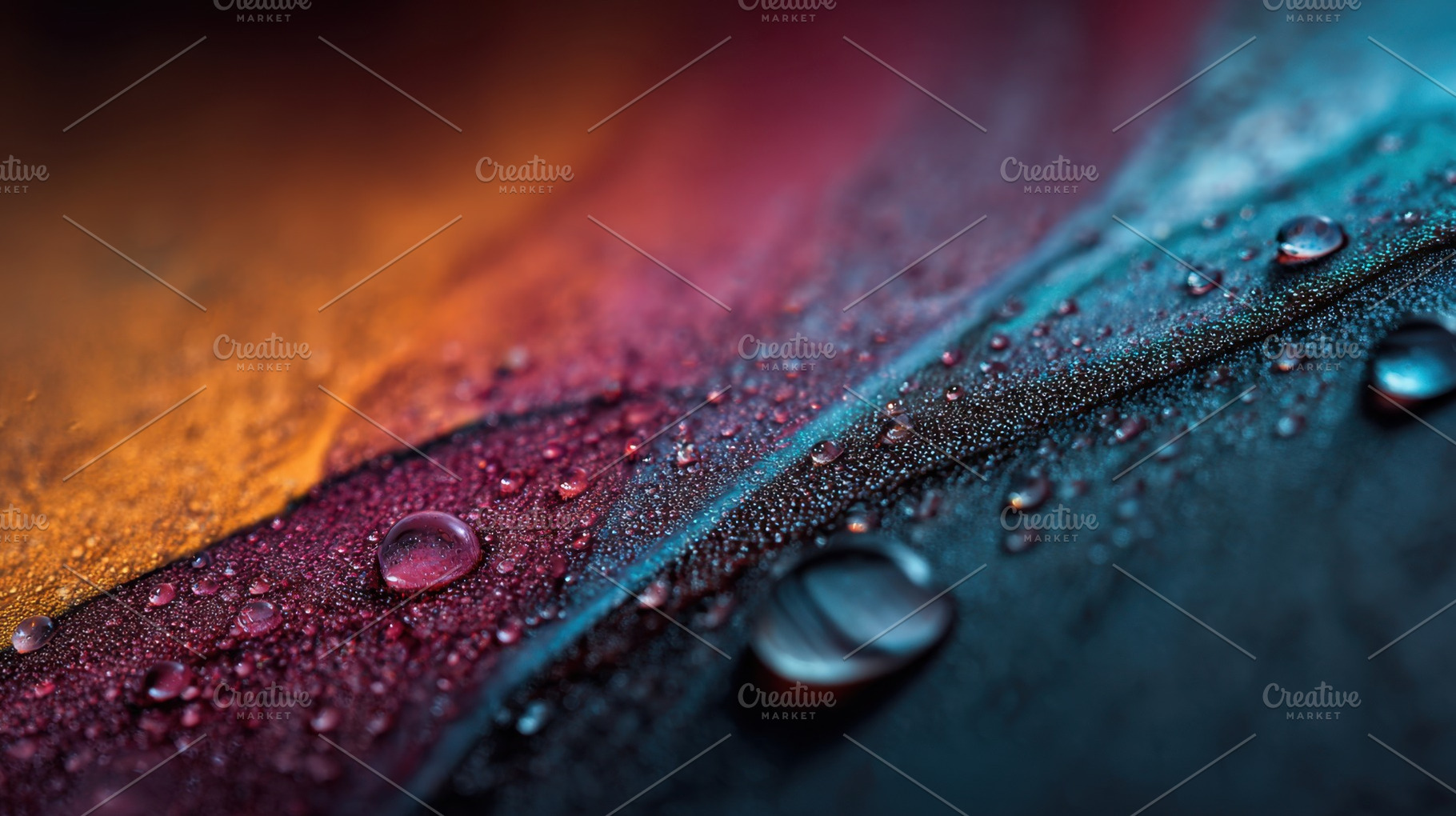 Colorful water droplets on surface, a Photo by Beautiful things