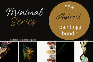Photo Bundle of Abstract Paintings