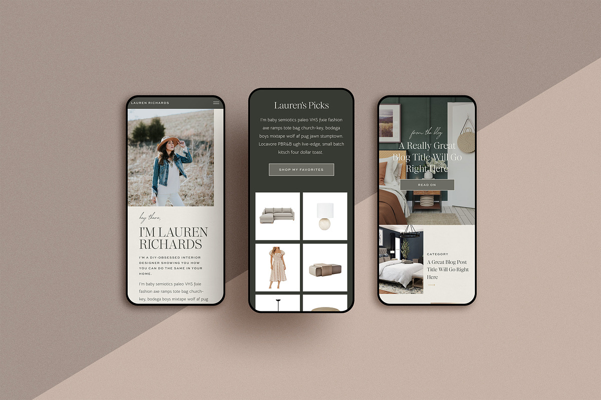 Lauren Showit Website Template, a Templates & Theme by Amanda Scott Design Co. (Photo 2 of 8)