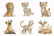 Safari Baby Animals Clipart, an Illustration by DreamArtGraphic (Thumbnail 5 of 8)