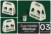 Cup Holder Mockup, a Cups & Container Mockup by Permadi Creative (Thumbnail 1 of 5)
