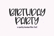 Birthday Party | Handwritten Font, a Font by KA Designs (Thumbnail 1 of 10)
