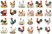 Watercolor Farmhouse Decor Chicken S, an Illustration by Sublimation Artist (Thumbnail 2 of 6)