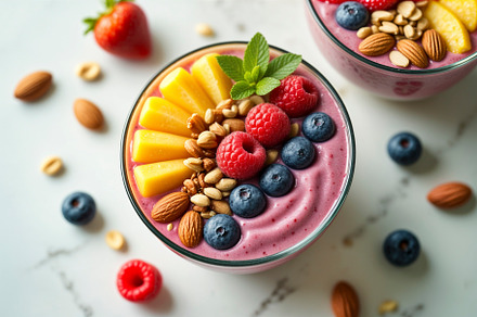 Vibrant smoothie bowl