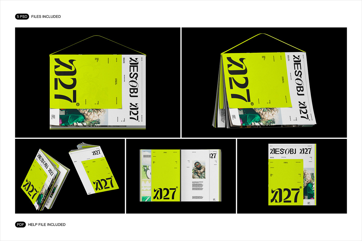 Magazine Mockup Set, a Books & Magazine Mockup by Renderteam (Photo 2 of 12)