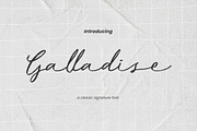 Galladise, a Script Font by kerismaker (Thumbnail 1 of 10)
