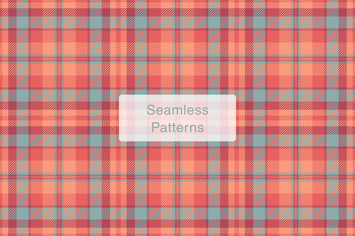 #234 Soft Coral Color Plaids, a Pattern Graphic by Plaid4You (Photo 4 of 5)