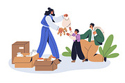 People moving set. Migration concept, a Person Illustration by Good Studio (Thumbnail 2 of 9)
