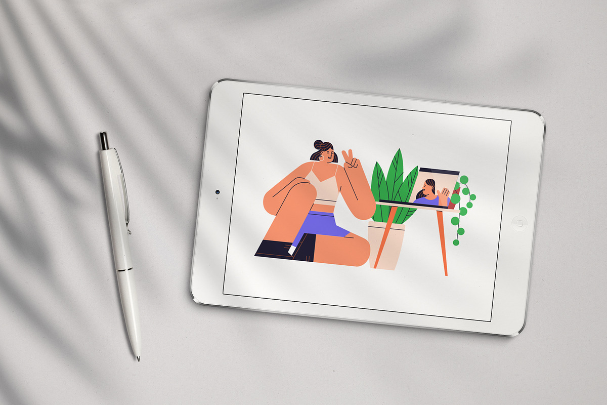 Modern people using gadgets set, a Technology Illustration by Good Studio (Photo 8 of 8)