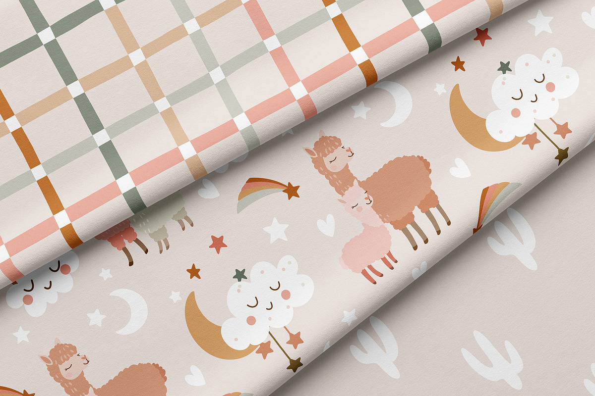 Llama Land – Patterns Collection, a Pattern Graphic by PROTEA Watercolor Studio (Photo 3 of 9)
