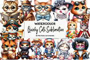 Quirky Cats Sublimation, an Illustration by DreamArtGraphic (Thumbnail 1 of 5)