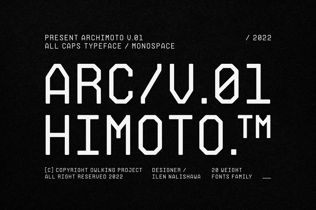 Archimoto, a Sans Serif Font by OWL KING (Photo 1 of 9)