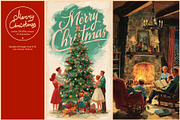 Retro Christmas illustrations, a Seasonal Illustration by Pundateam (Thumbnail 2 of 7)