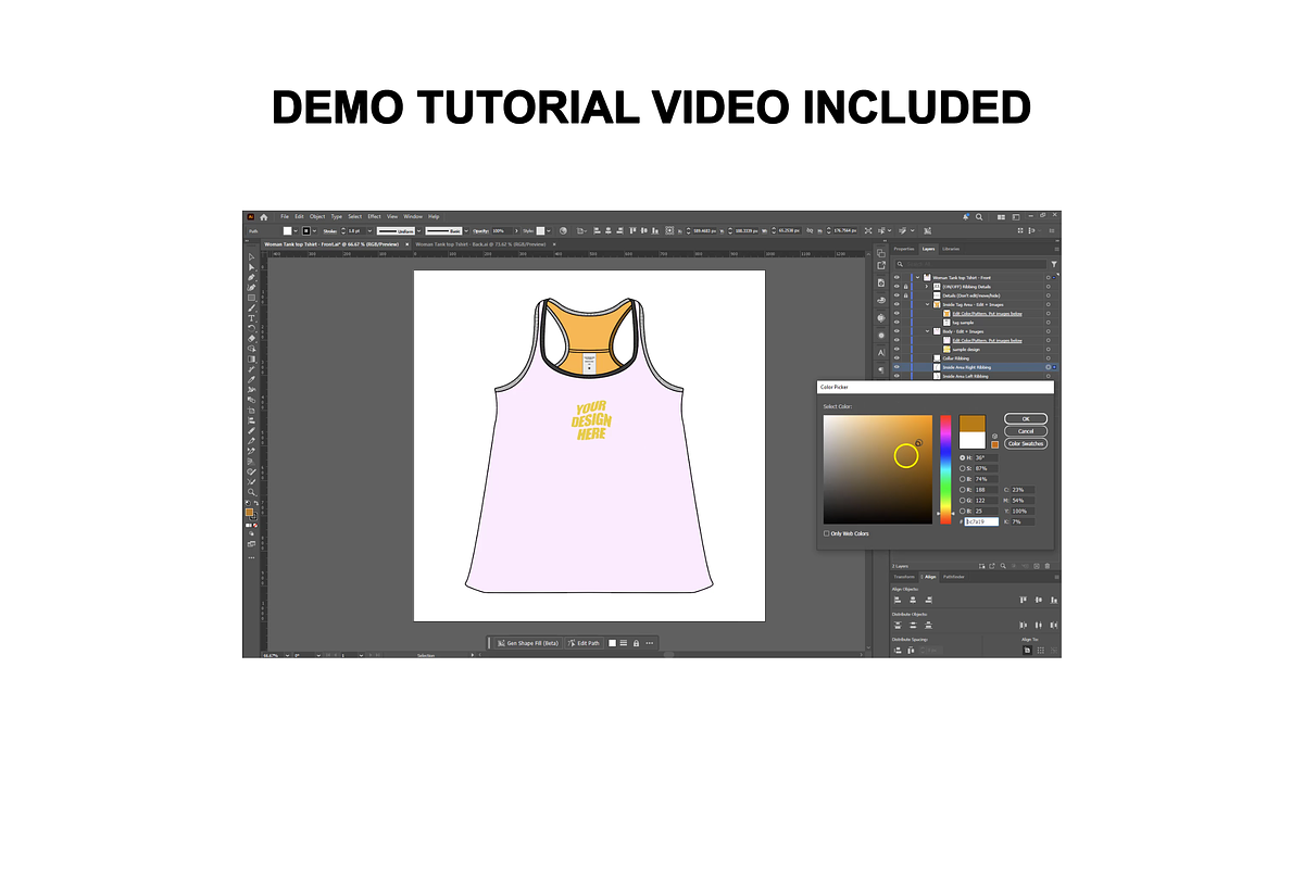 Woman Tank Top Tshirt Vector Mockup, a Shirt Mockup by Infinity Mockups (Photo 7 of 8)