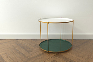Design Side Table Thessa, a Furniture 3D Model by 3DTreatment