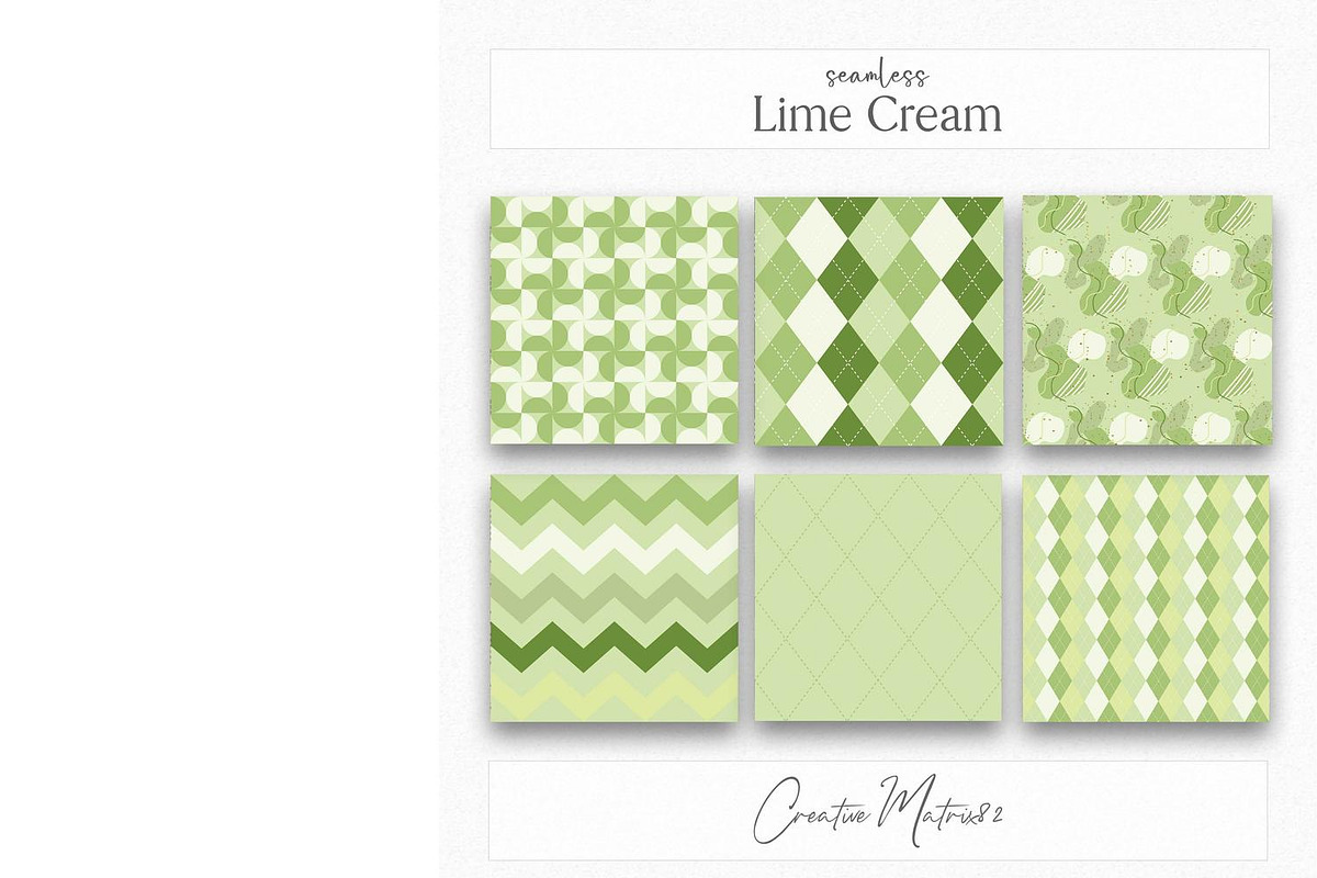 Lime Cream Seamless Digital Paper, a Pattern Graphic by Creative Matrix82 (Photo 4 of 6)