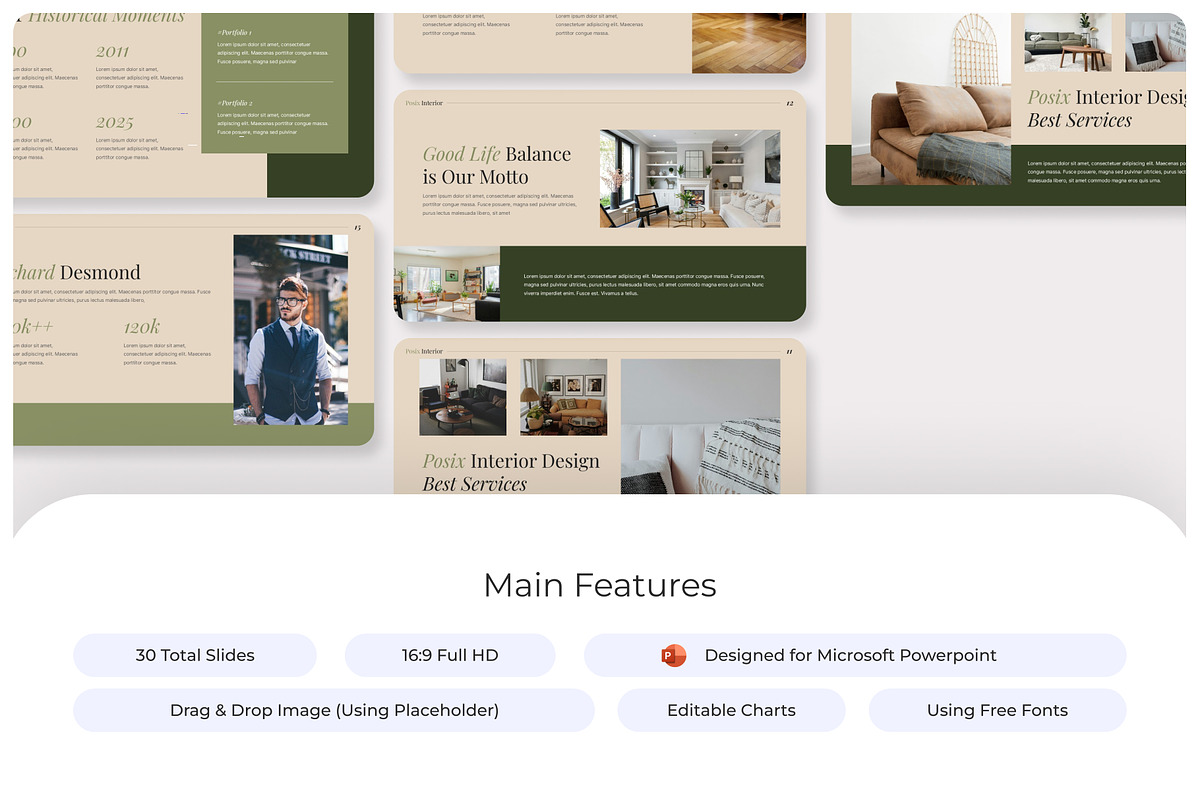 Posix- Interior Design PowerPoint, a Presentation Template by Premast (Photo 2 of 4)
