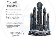Fantasy Pillars & Monoliths Clipart, a Seasonal Illustration by ThatsDesignArt (Thumbnail 2 of 10)