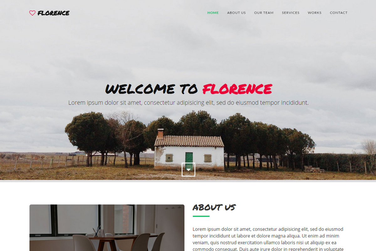 Florence - One-Page Template, a Bootstrap Template by Studio Ember