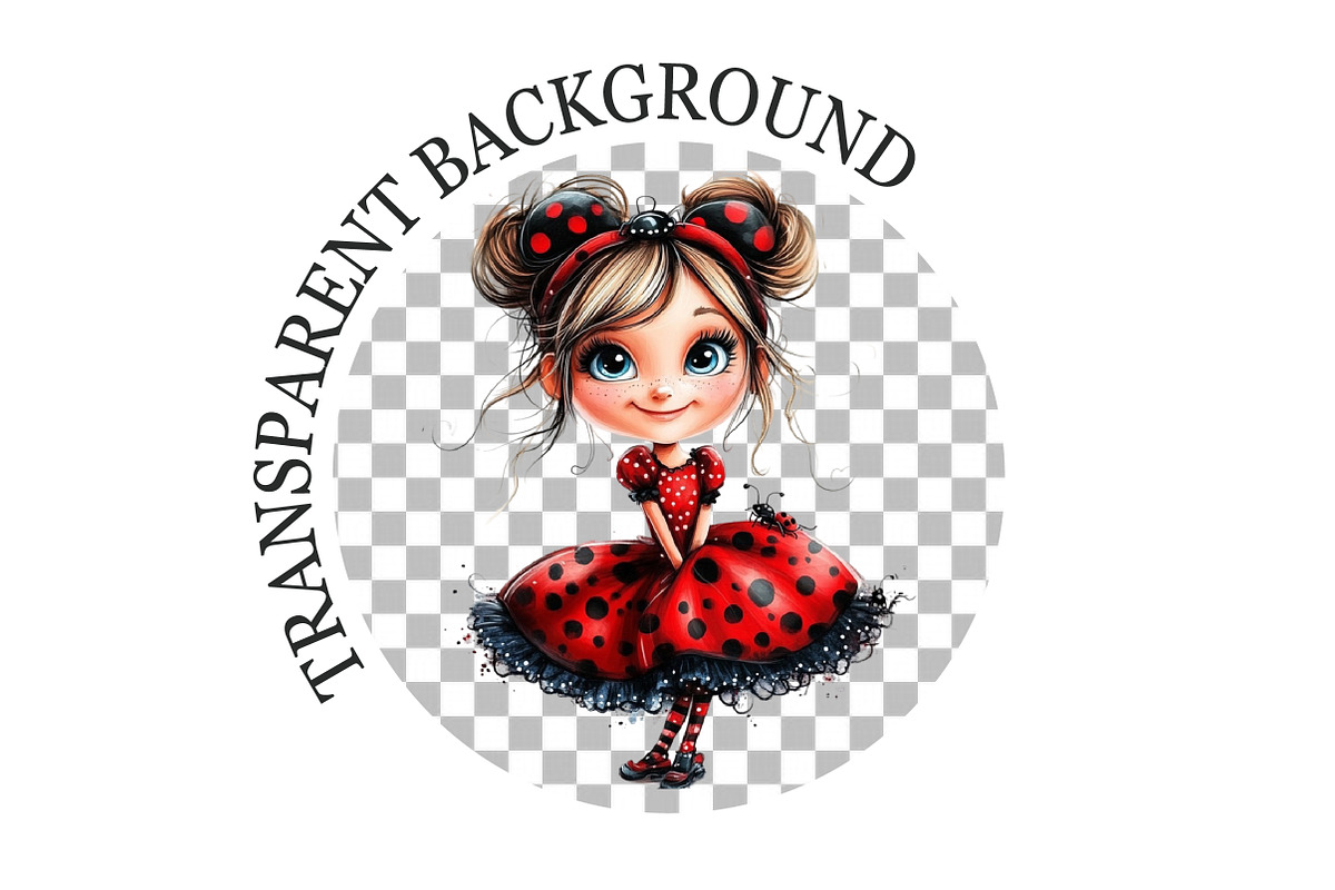 Funny Ladybug Girl Clipart, an Illustration by Rose Art (Photo 4 of 5)
