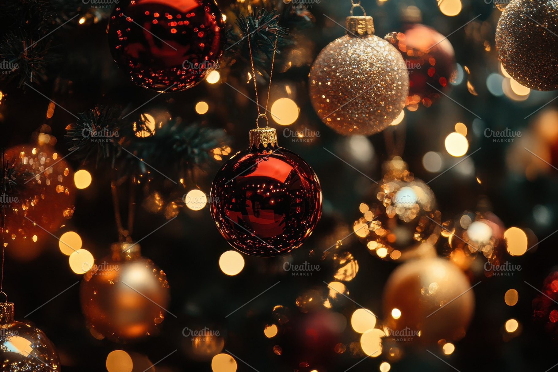 Sparkly Christmas ornaments shining, a Photo by Iftikhar Alam
