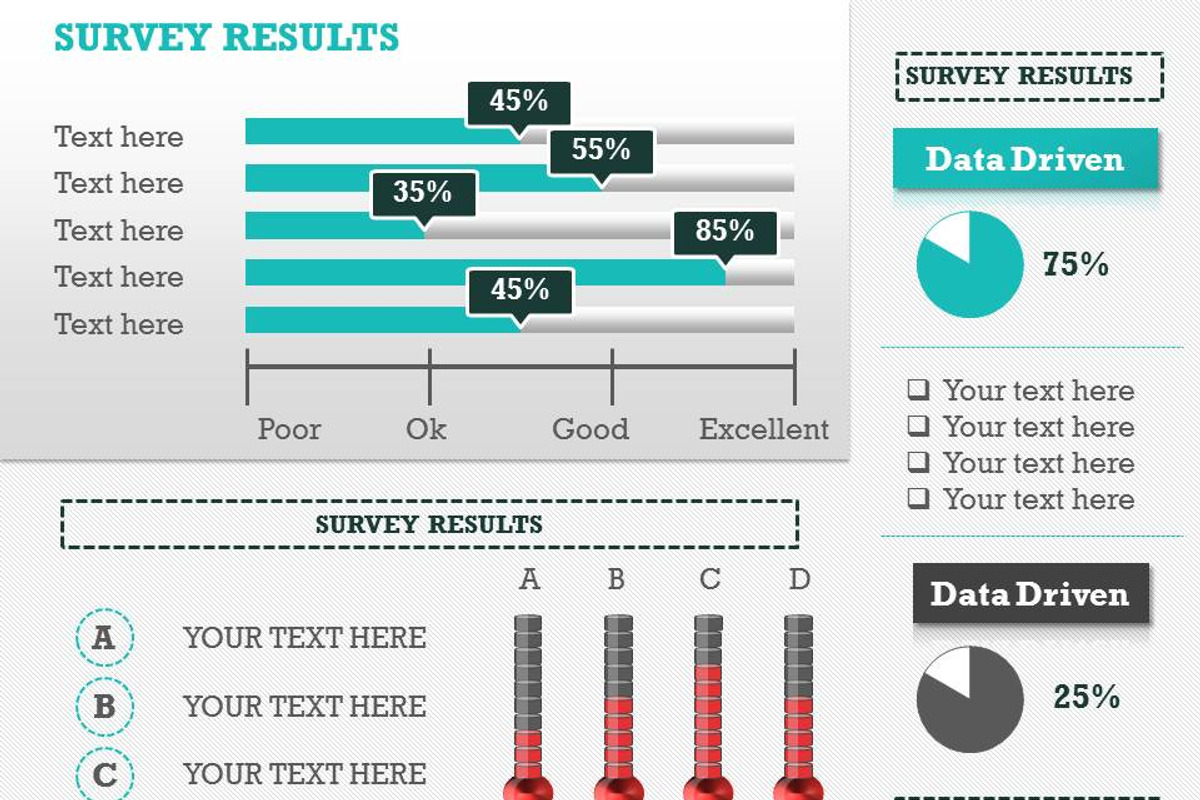 Survey Results Infographic Slides P1, a Presentation Template by Yes Presentations (Photo 8 of 10)
