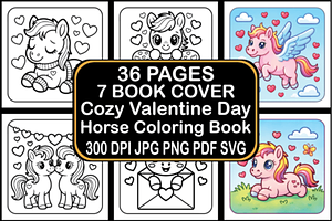 Cozy Valentine Day Horse, a Seasonal Illustration by Design Station