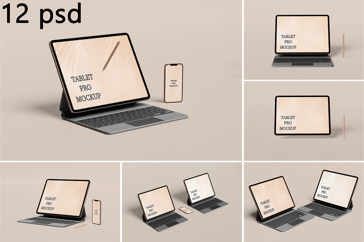 Tablet & Phone Mockup, a Print Template by AKMAL STUDIO (Photo 1 of 13)