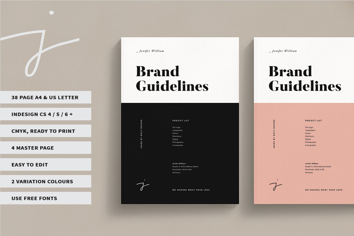 Brand Guidelines, a Brochure Template by Occy Design (Photo 1 of 16)