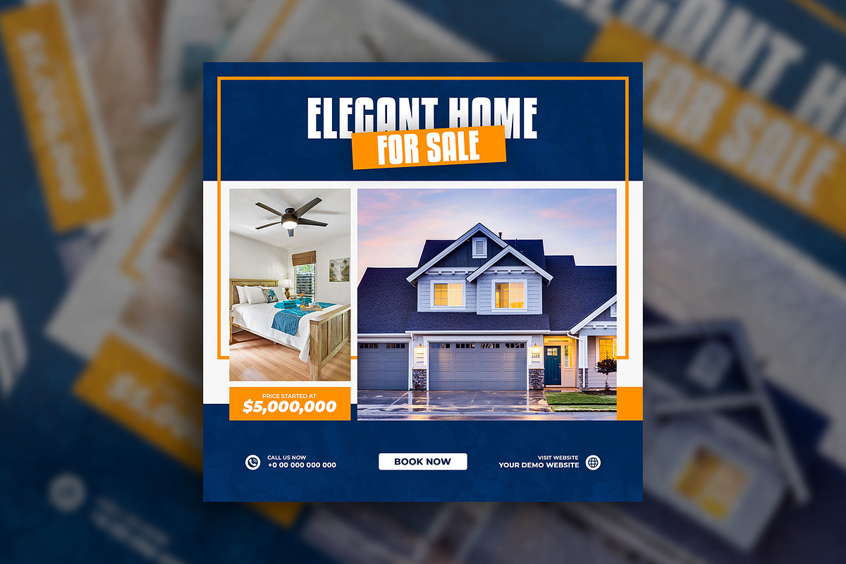 Real estate home sale post template, a Social Media Template by Tanmoy Topu (Photo 7 of 11)