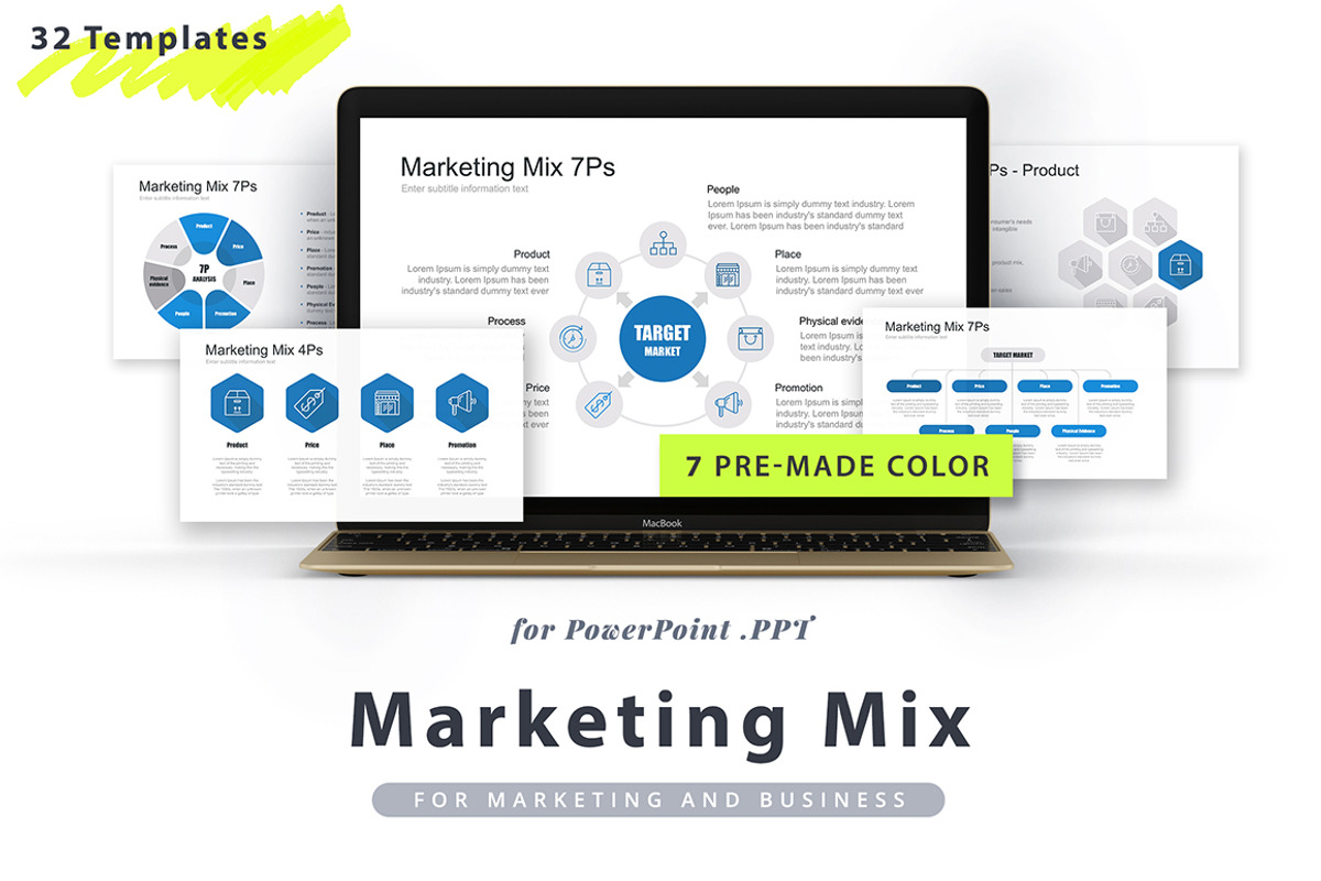 Marketing Mix PPT Template, a Marketing Template by HiSlide.io (Photo 1 of 5)