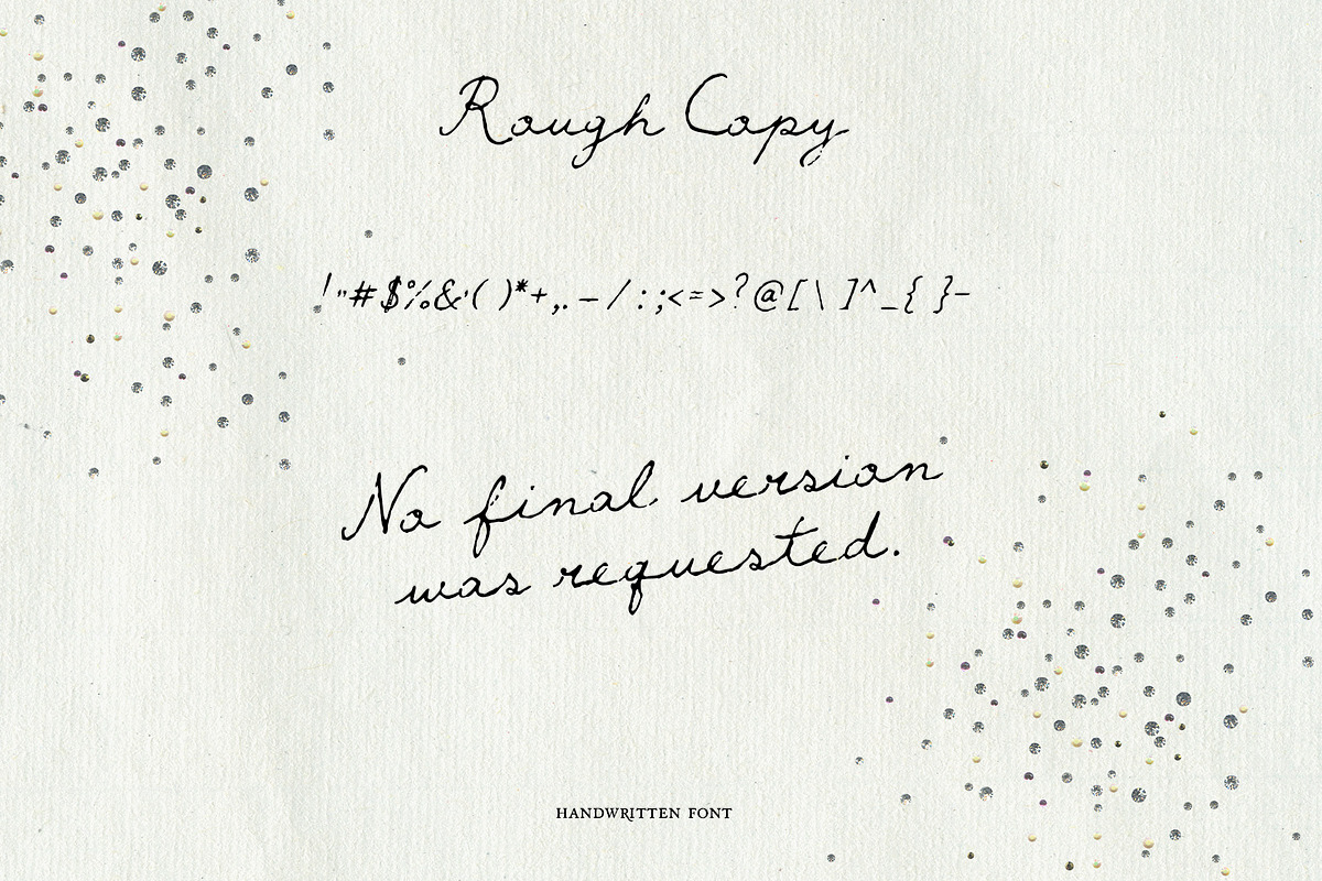 Rough Copy Handwritten Script, a Script Font by Mneme (Photo 7 of 9)