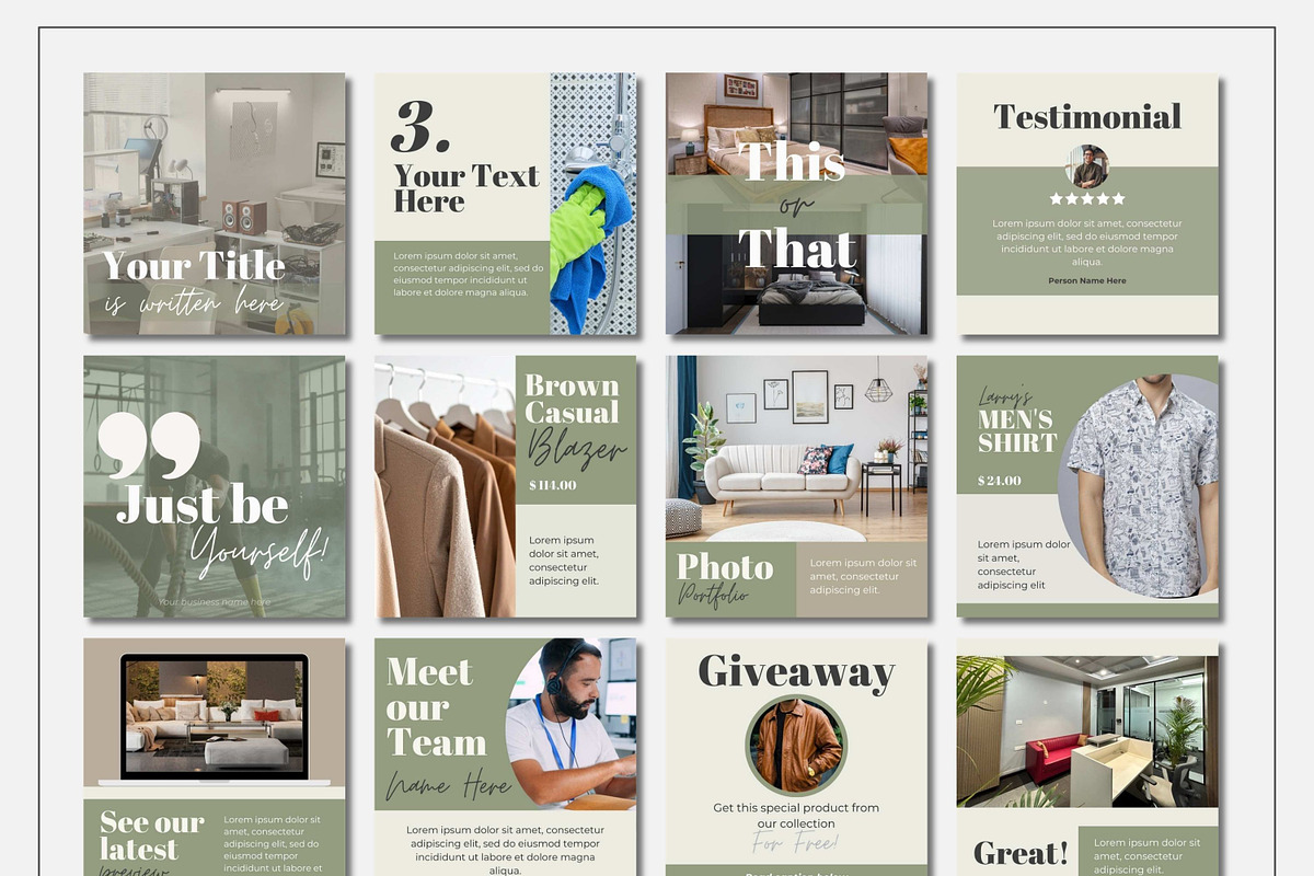 Light Green Instagram Template, a Social Media Template by Everyday Perfection (Photo 5 of 8)