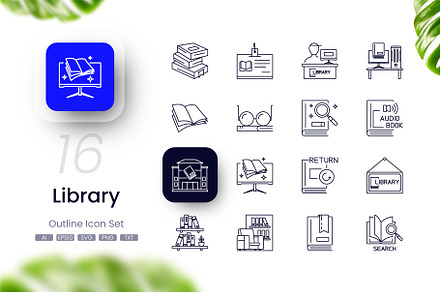 Library Outline Icon, an Outline Icon by cidcud_graphic