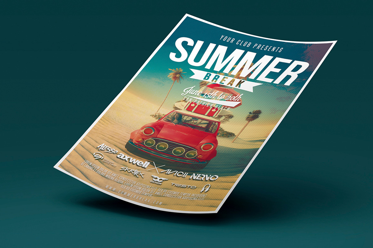 Summer Party Flyer, a Flyer Template by Graphicfy Templates (Photo 2 of 3)