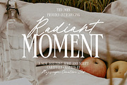 MCO - Radiant Moment, a Script Font by Mojiscope Studio (Thumbnail 1 of 9)