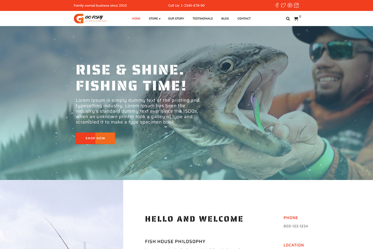 Fishing WordPress Theme