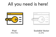48 SEO Icons, an Outline Icon by kucingklawu (Thumbnail 2 of 7)