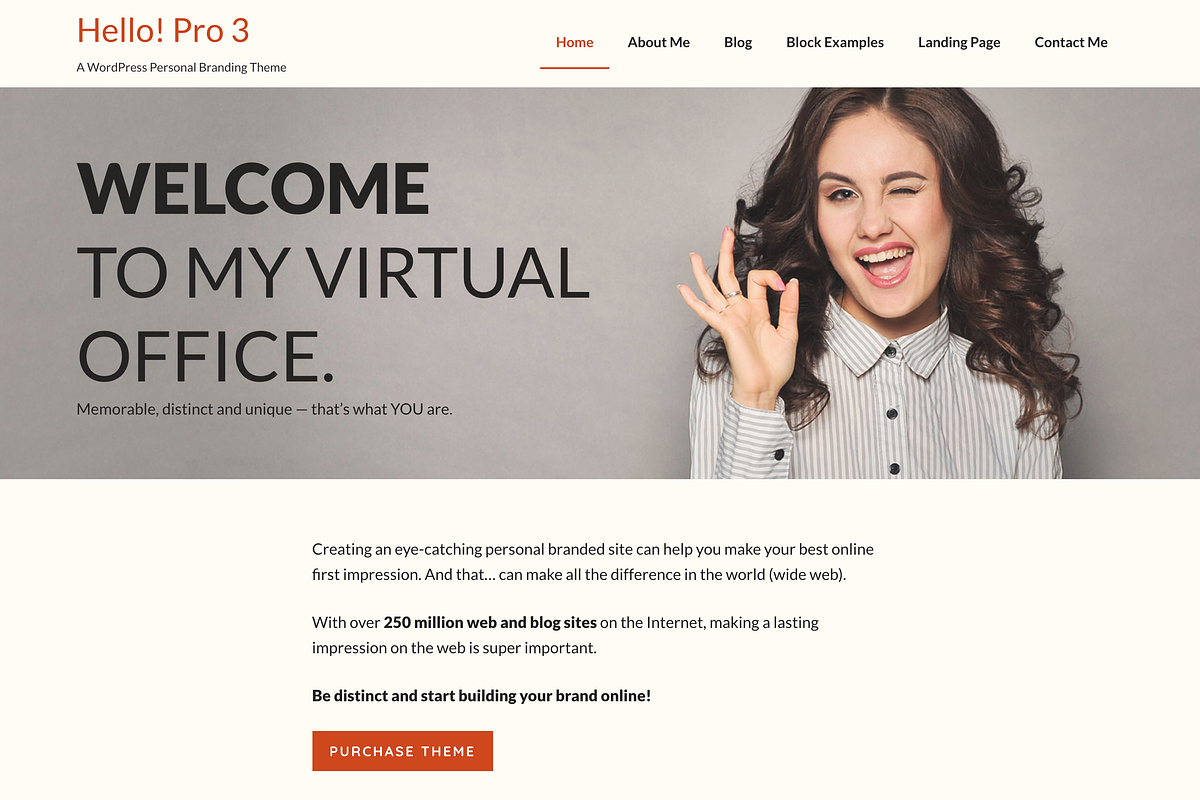 Hello! Pro 3, a WordPress Template by Build my brandiD (Photo 2 of 4)