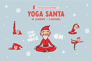 Yoga Santa - Elements&Patterns, an Object Graphic by Apolinarias Art (Thumbnail 1 of 10)
