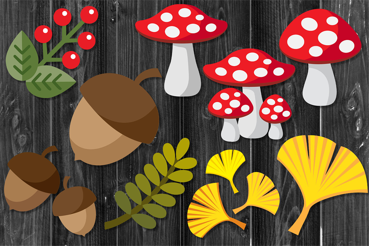 Thanksgiving Clipart Set No Outline, a Seasonal Illustration by V Design Creator (Photo 7 of 8)