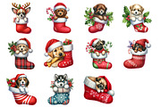 Christmas Puppy Stocking, an Illustration by Design Market (Thumbnail 3 of 3)
