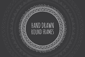 Hand Drawn Decorative Round Frames