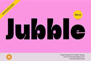 Jubble, a Font by Zafiratype